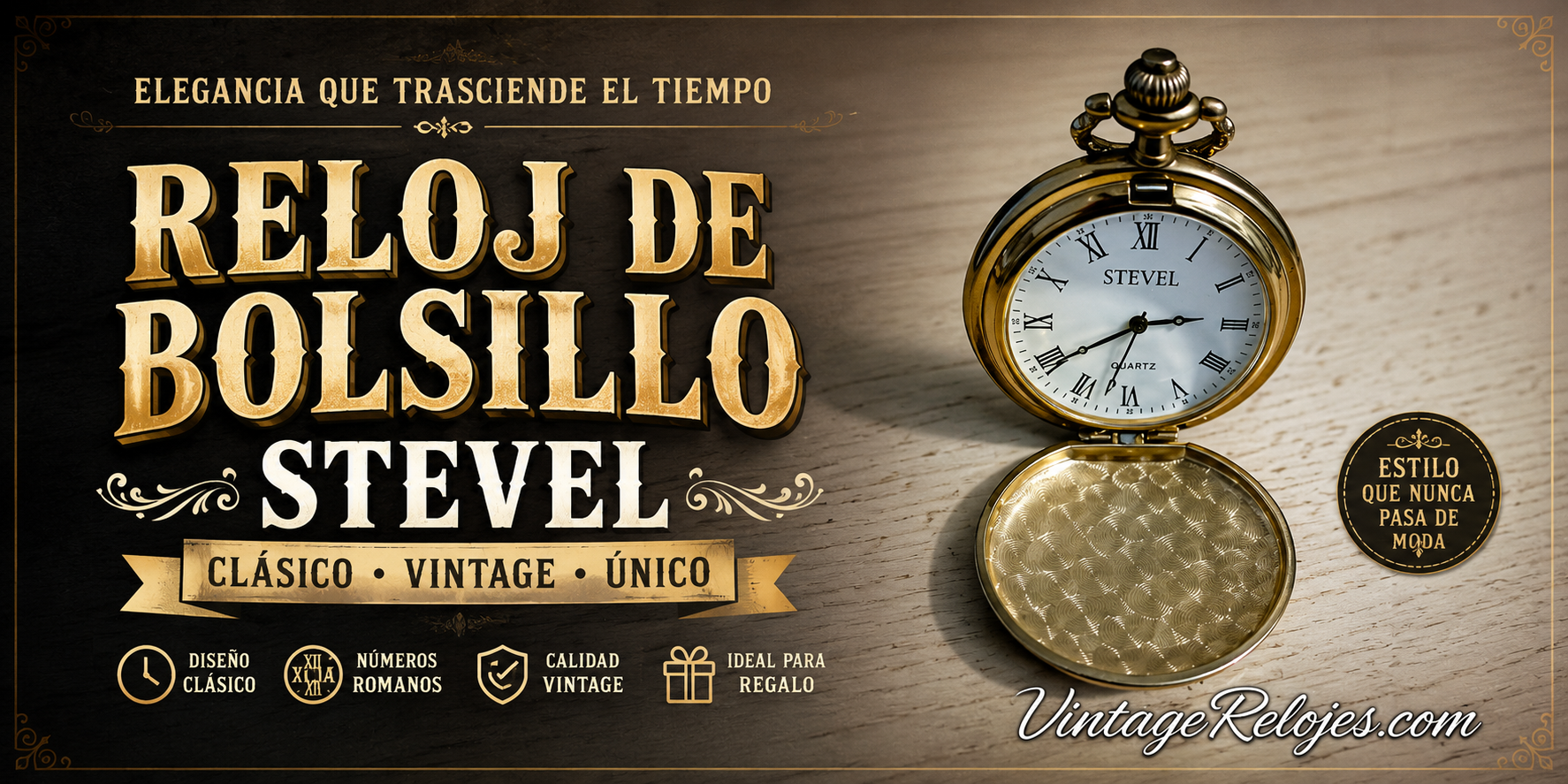Reloj de Bolsillo STEVEL Clásico Vintage